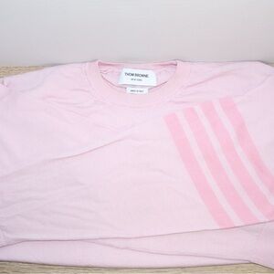 Thom Browne Light Pink Pullover with Stripes